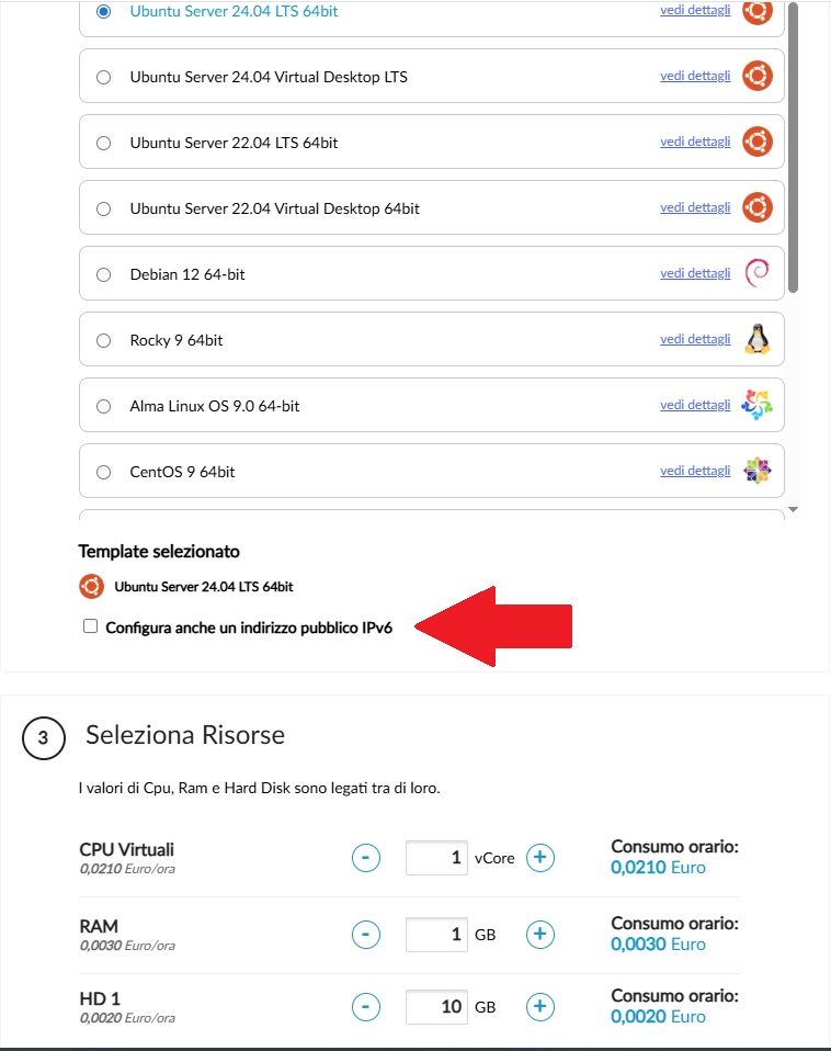 Configurazione risorse VMware
