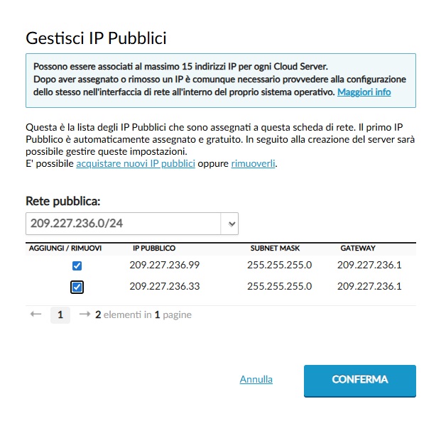 Confirm Public IP association
